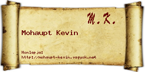 Mohaupt Kevin névjegykártya